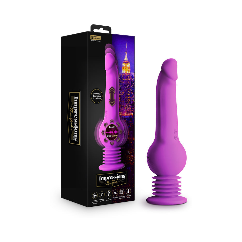 BLUSH - IMPRESSIONS NEW YORK GYROQUAKE DILDO PURPLE