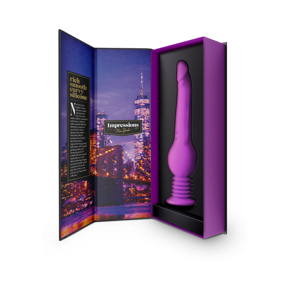 IMPRESSIONS NEW YORK GYROQUAKE DILDO PURPLE