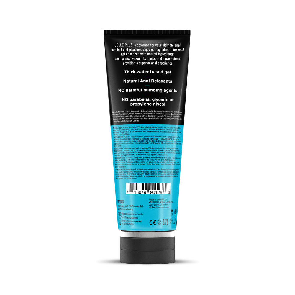 WICKED JELLE PLUS ANAL LUBRICANT WITH RELAXANTS 8 OZ.