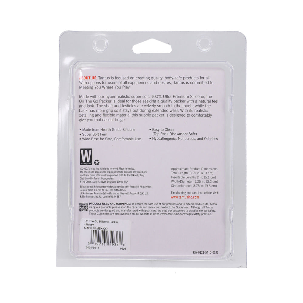 TANTUS - ON THE GO SILICONE PACKER HONEY (CLAMSHELL)