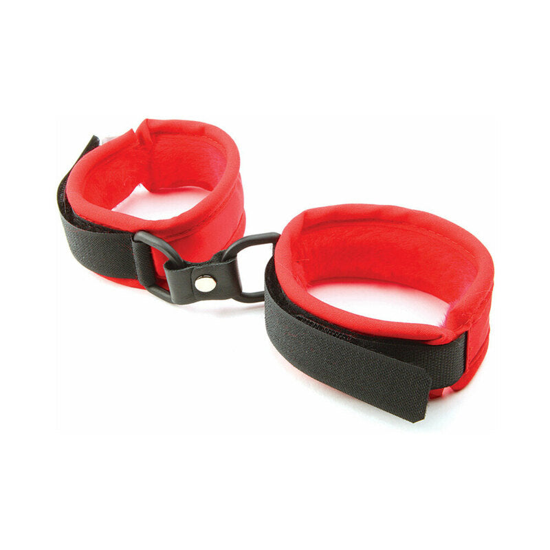 RED FAUX FUR HANDCUFFS