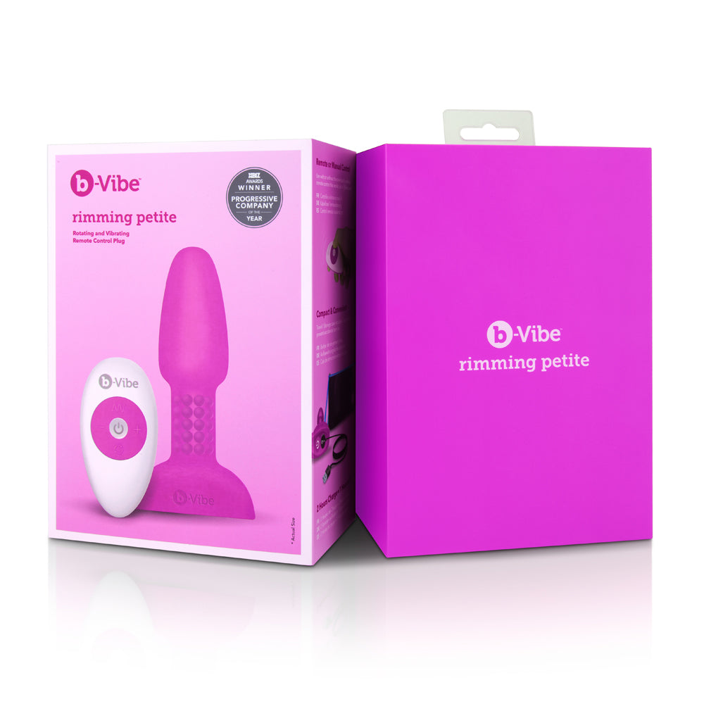 B-VIBE RIMMING PETITE ROTATING AND VIBRATING REMOTE CONTROL PLUG FUCHSIA
