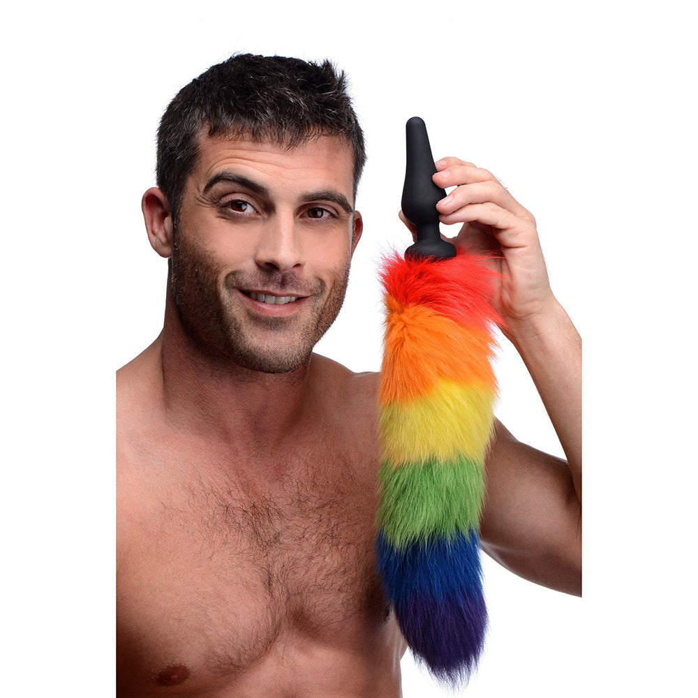 XR BRANDS - TAILZ RAINBOW TAIL SILICONE BUTT PLUG