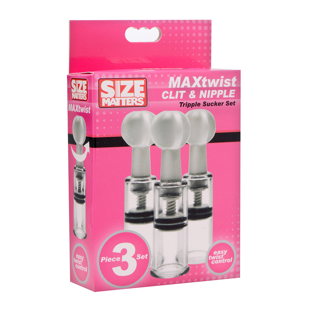 XR BRANDS - SIZE MATTERS TWISTED TRIPLETS NIPPLE AND CLIT SUCKERS