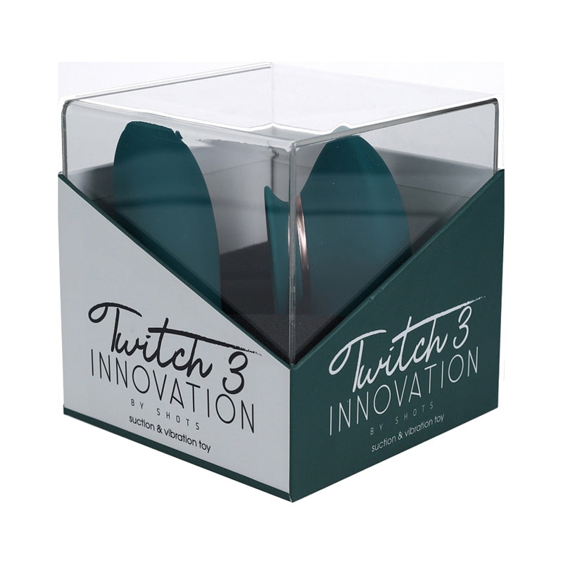 TWITCH 3 SILICONE RECHARGEABLE VIBRATOR & SUCTION FOREST GREEN