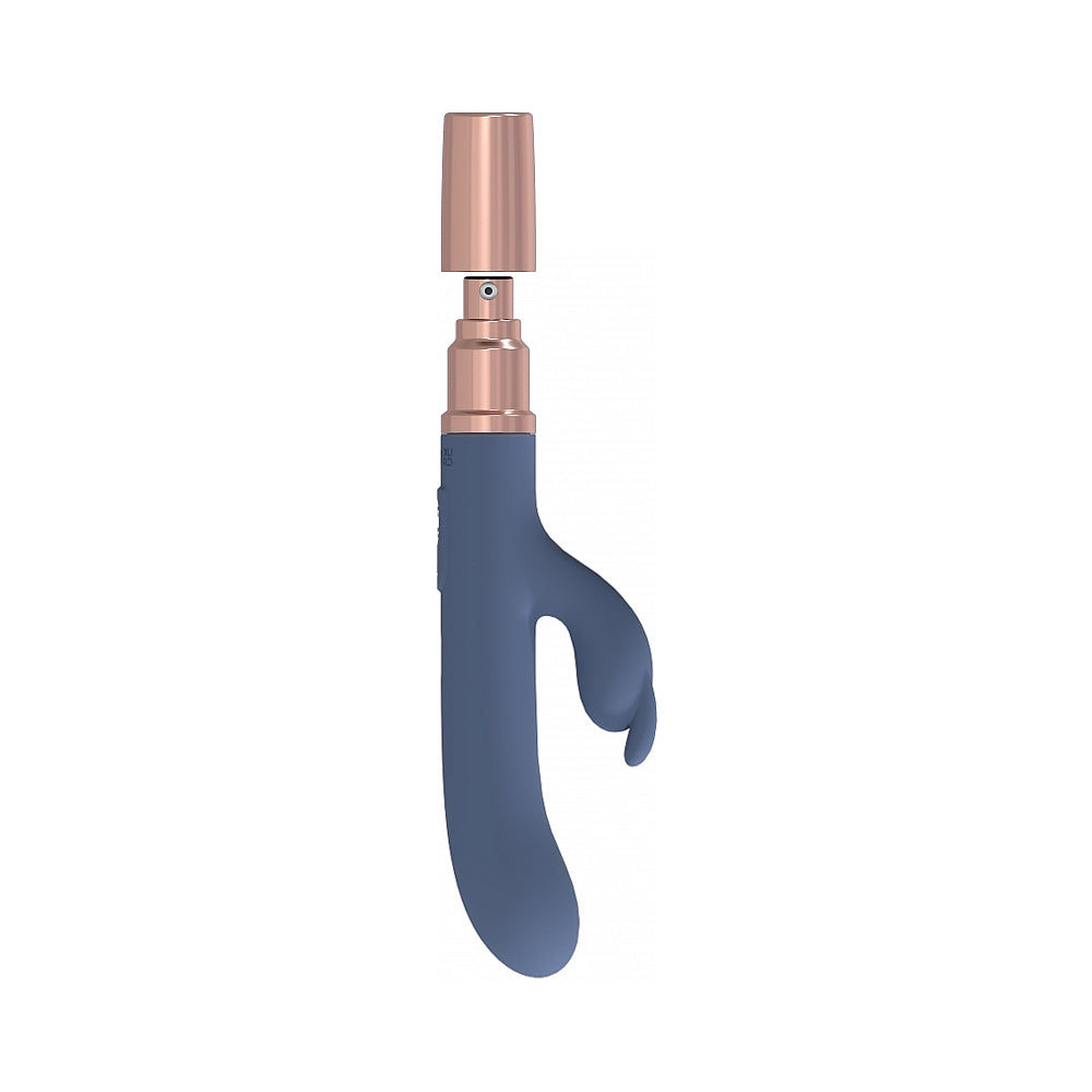 SHOTS - LOVELINE TRAVELER RABBIT SILICONE RECHARGEABLE SPLASHPROOF BLUE/GREY