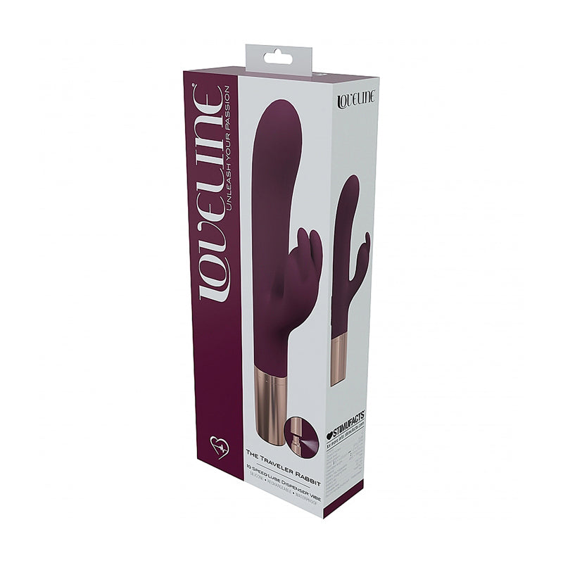 SHOTS - LOVELINE TRAVELER RABBIT SILICONE RECHARGEABLE SPLASHPROOF