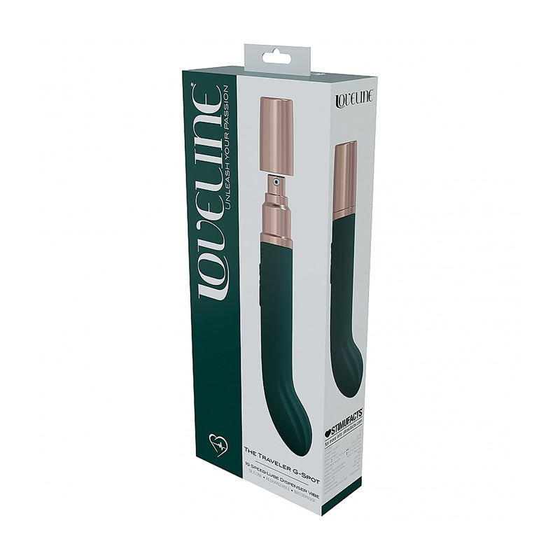 SHOTS - LOVELINE TRAVELER G-SPOT SILICONE RECHARGEABLE SPLASHPROOF FOREST GREEN