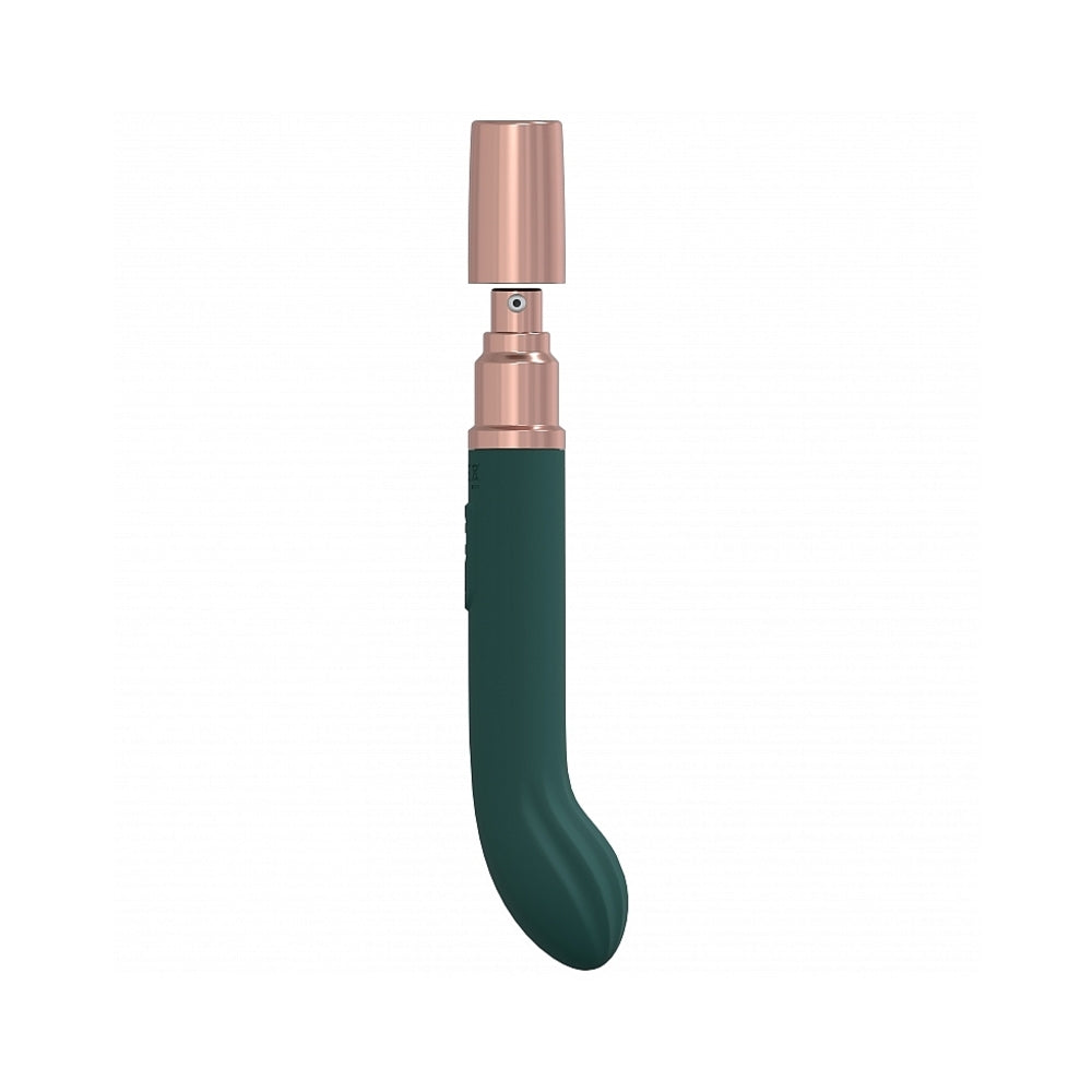 SHOTS - LOVELINE TRAVELER G-SPOT SILICONE RECHARGEABLE SPLASHPROOF FOREST GREEN