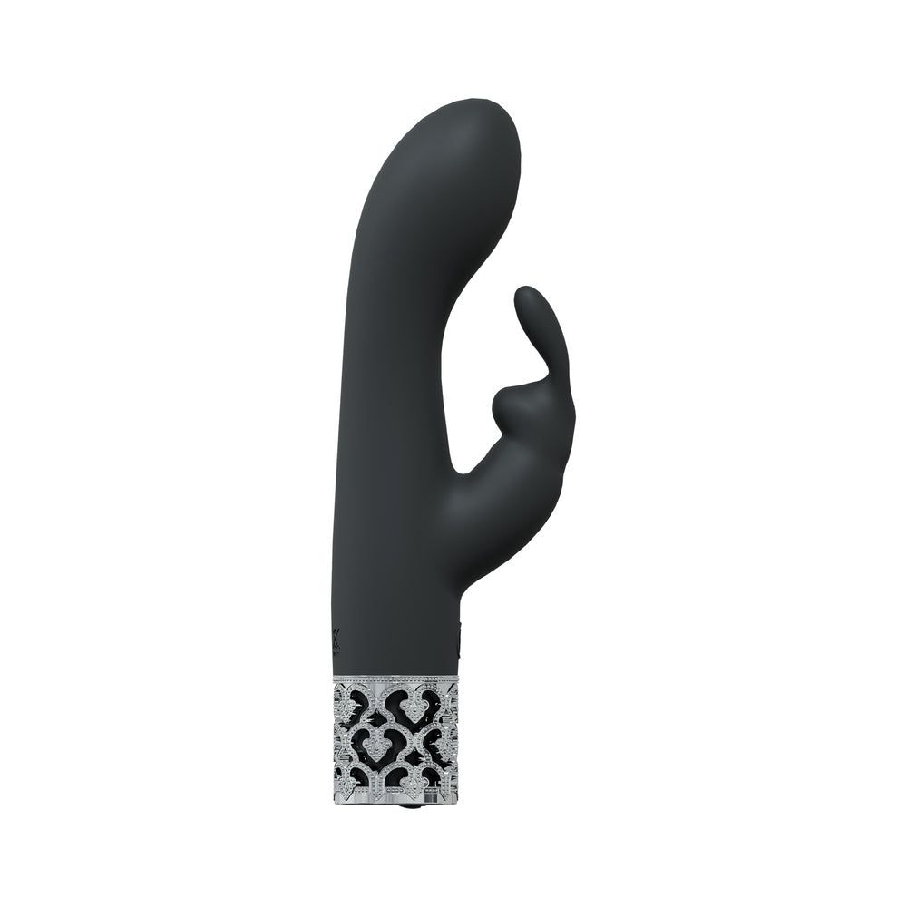 SHOTS - GEMA REAL CONEJO REAL VIBRADOR DE SILICONA RECARGABLE NEGRO
