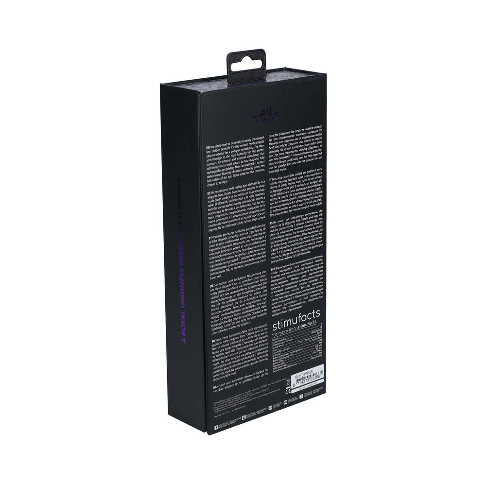 ROYAL GEMS MONARCH SILICONE RECHARGEABLE VIBRATOR PURPLE