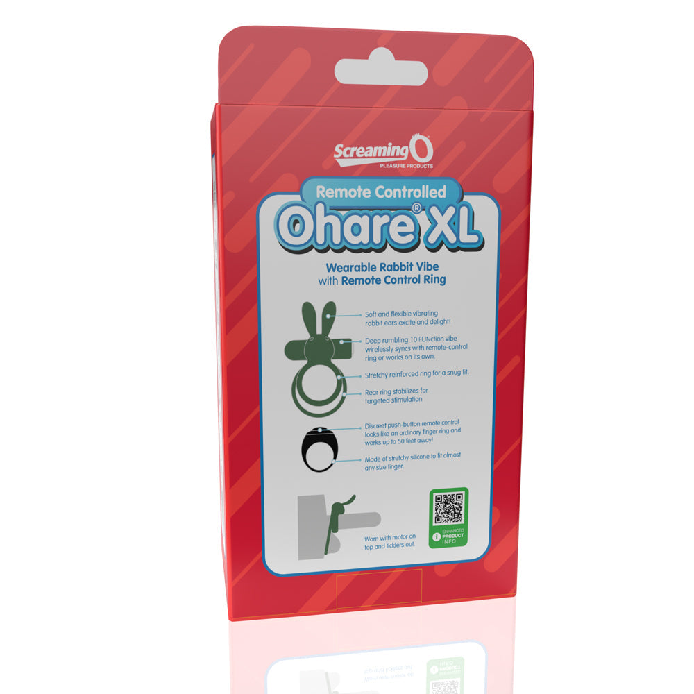 SCREAMING O REMOTE CONTROLLED OHARE XL VIBRATING RING GREEN