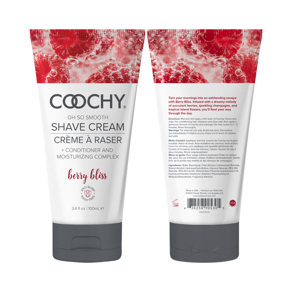 COOCHY - BERRY BLISS SHAVE CREAM 3.4 OZ.