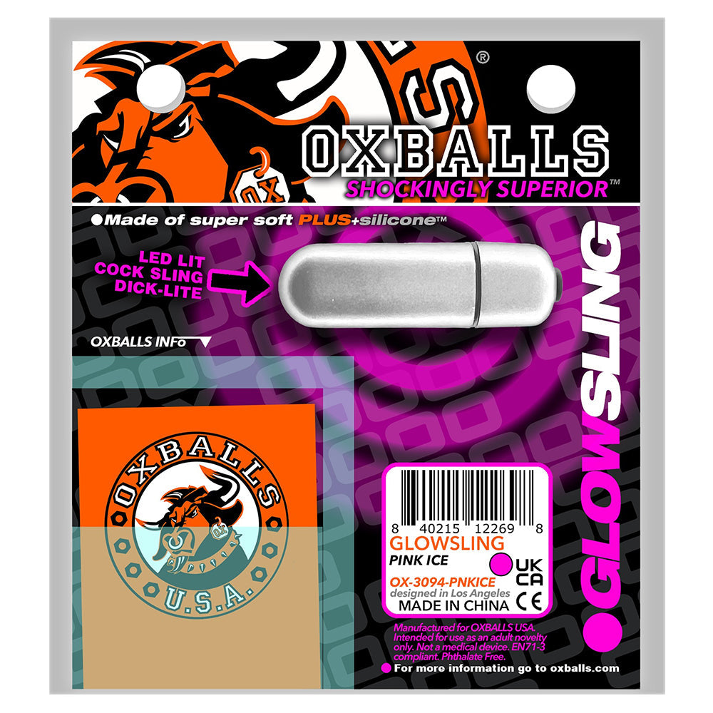 OXBALLS - GLOWSLING COCKSLING LED ROSA HIELO