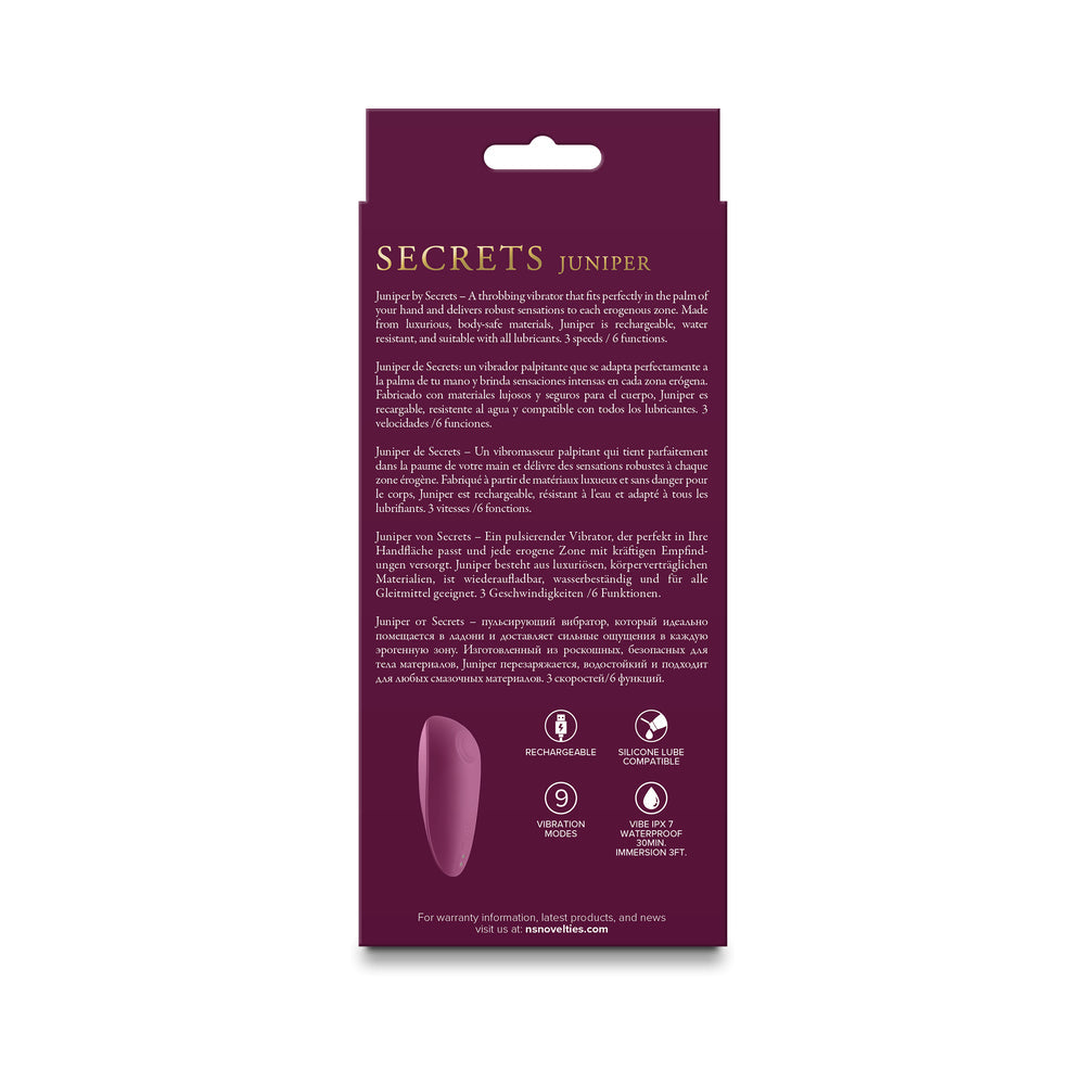 NS NOVELTIES - SECRETS JUNIPER THROBBING VIBE RUBY