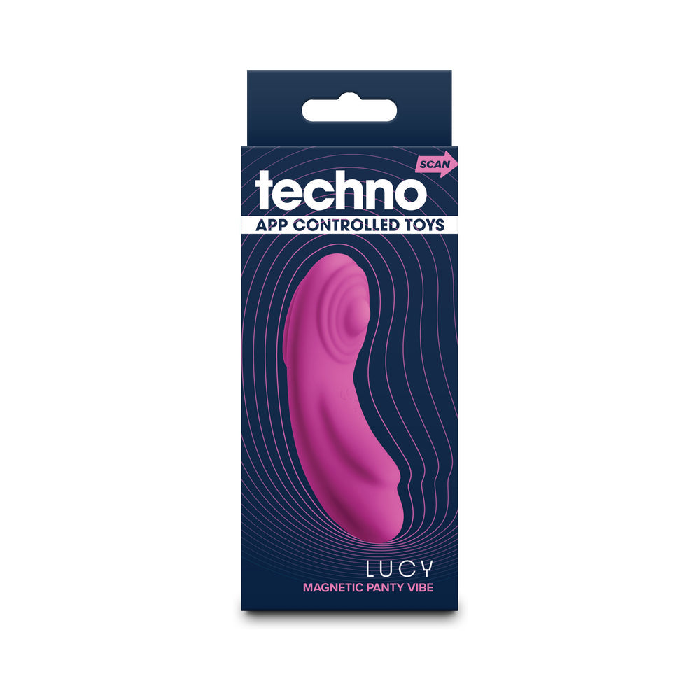 NS NOVELTIES - TECHNO LUCY APP-CONTROLLED PANTY VIBE WITH MAGNET MAGENTA