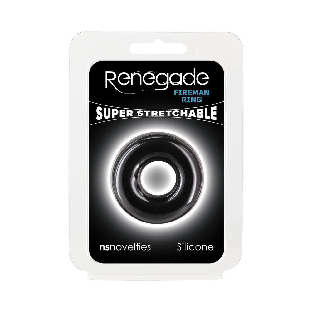 NS NOVELTIES - RENEGADE FIREMAN RING SMALL BLACK