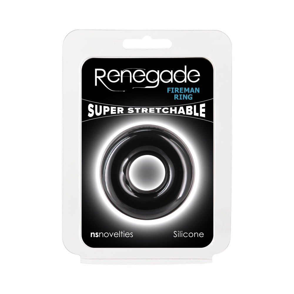 NS NOVELTIES - RENEGADE FIREMAN RING MEDIUM BLACK