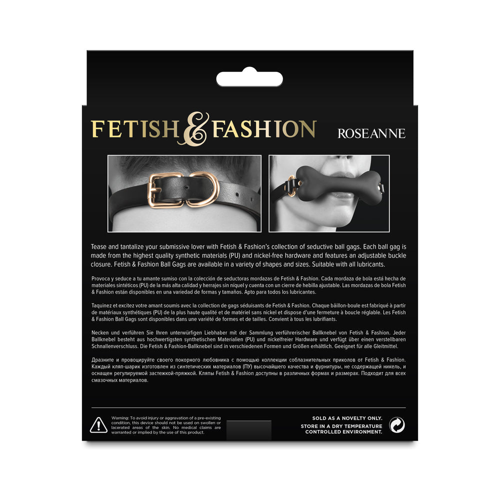 FETISH & FASHION ROSEANNE BONE GAG BLACK