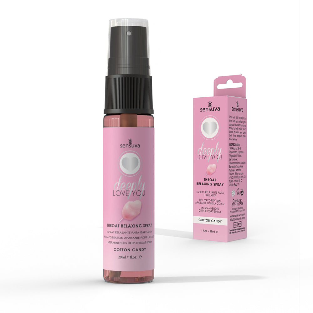 SENSUVA DEEPLY LOVE YOU THROAT RELAXING SPRAY COTTON CANDY 1 OZ.