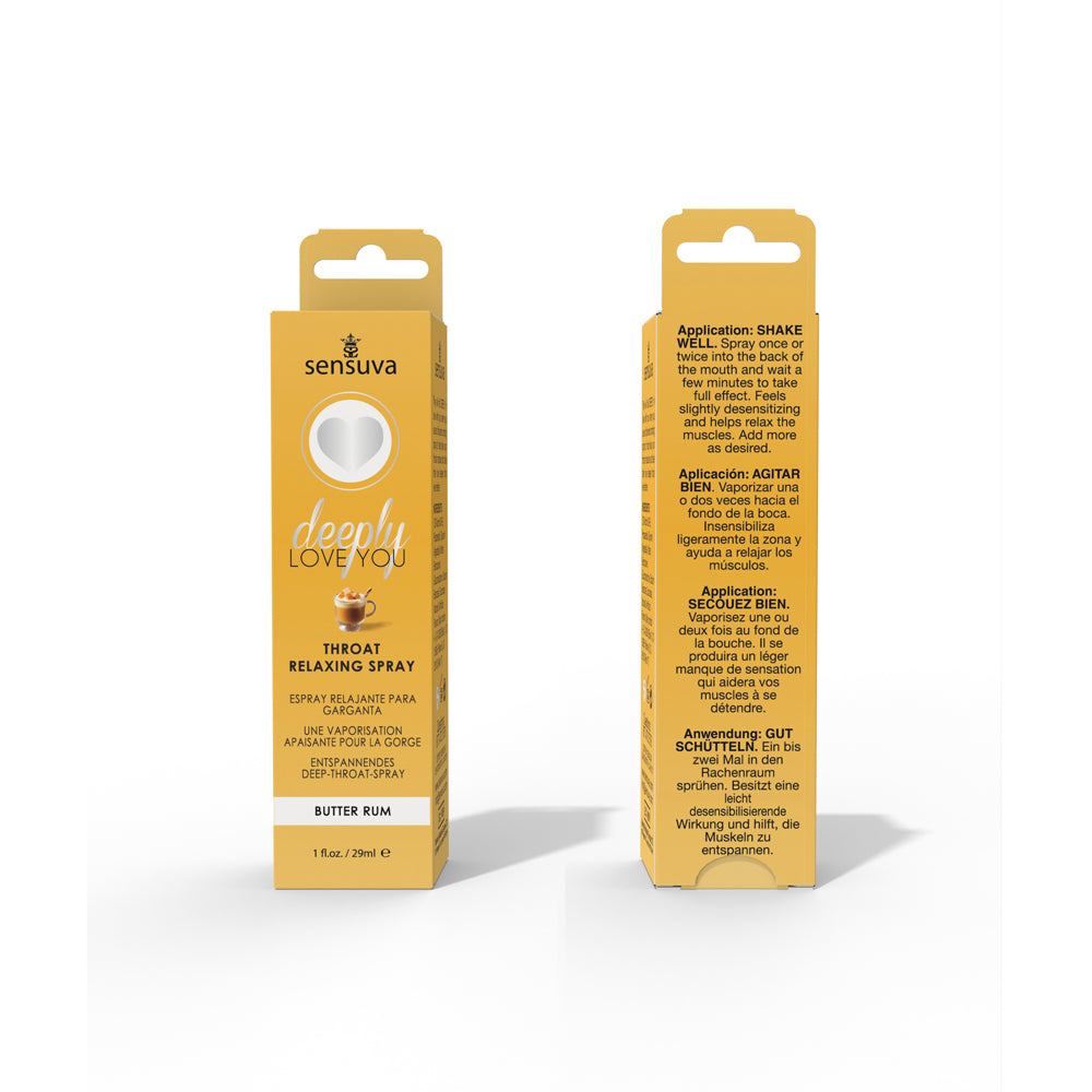 SENSUVA - DEEPLY LOVE YOU THROAT RELAXING SPRAY BUTTER RUM 1 OZ.