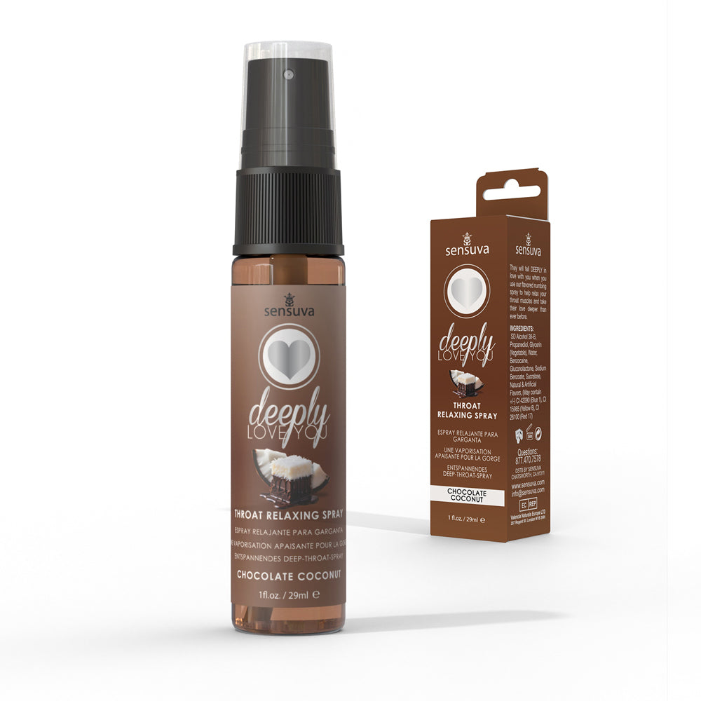 SENSUVA - DEEPLY LOVE YOU THROAT RELAXING SPRAY CHOCOLATE COCONUT 1 OZ.