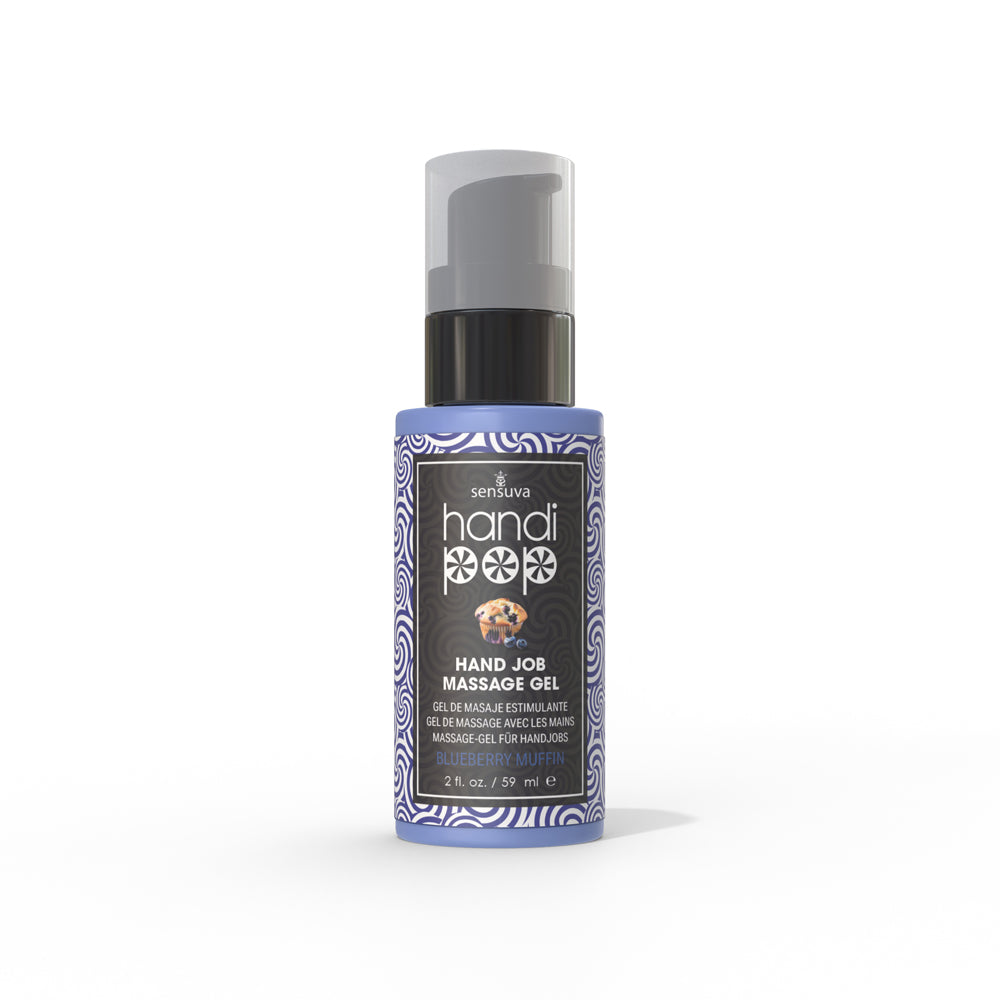 SENSUVA HANDIPOP EDIBLE HAND JOB MASSAGE GEL BLUEBERRY MUFFIN 2 OZ.