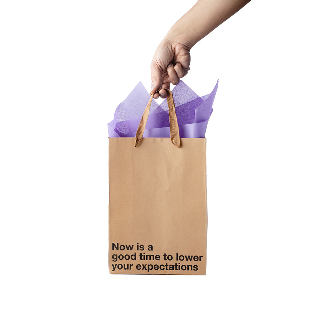 WOOD ROCKET - BOLSAS DE REGALO IRÓNICAS BAJA TUS EXPECTATIVAS 3 UNIDADES
