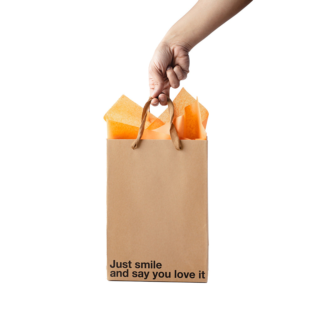 WOOD ROCKET - BOLSAS DE REGALO IRÓNICAS JUST SMILE PAQUETE DE 3