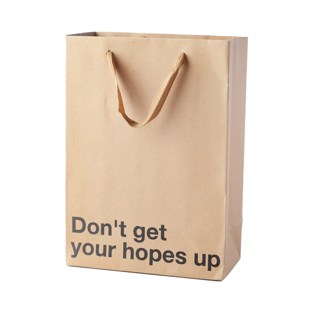 WOOD ROCKET - BOLSAS DE REGALO IRÓNICAS NO TE HAGAS ILUSIONES (PAQUETE DE 3)