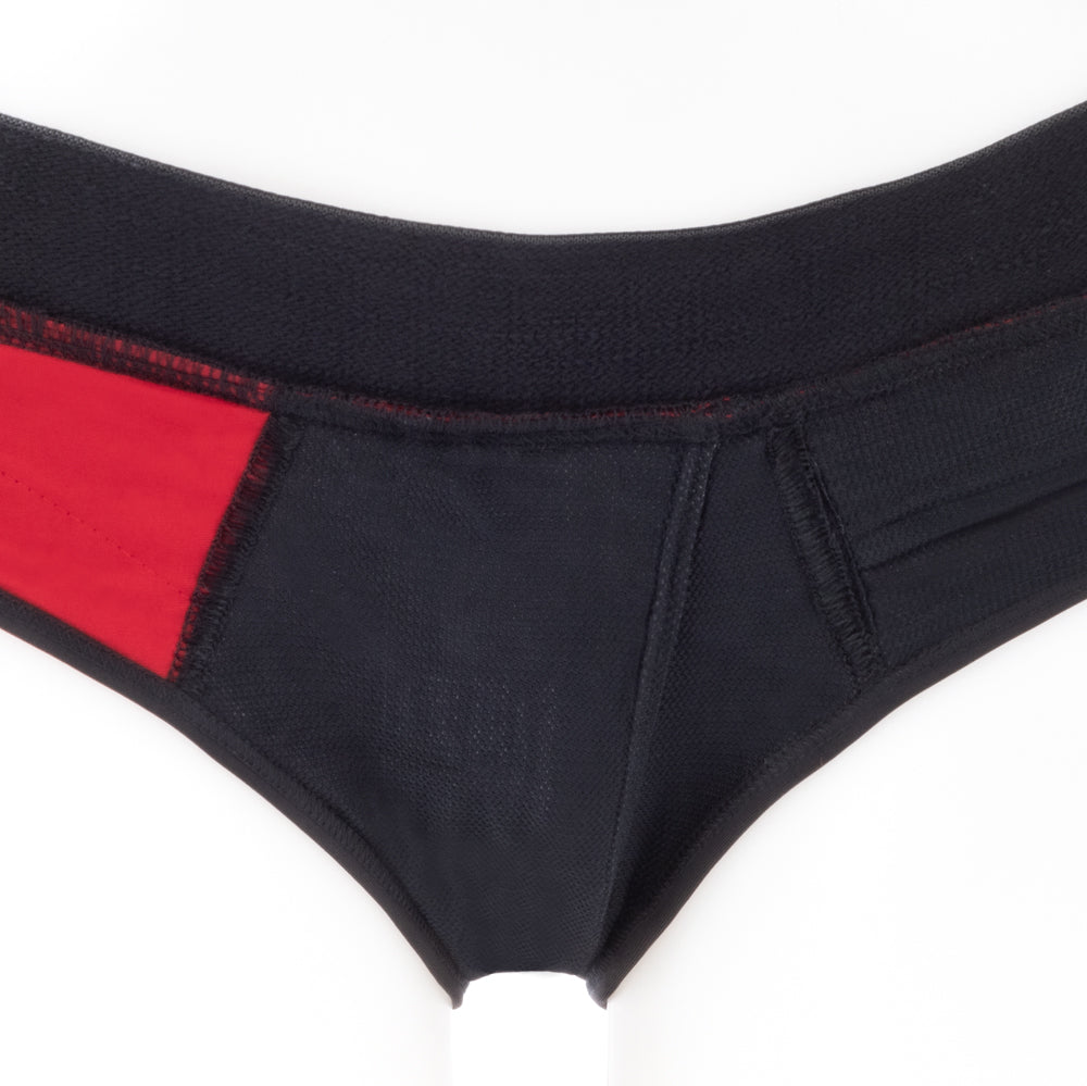 SPAREPARTS TOMBOI COVER BRIEF STYLE UNDERWEAR HARNESS NYLON RED/BLACK S