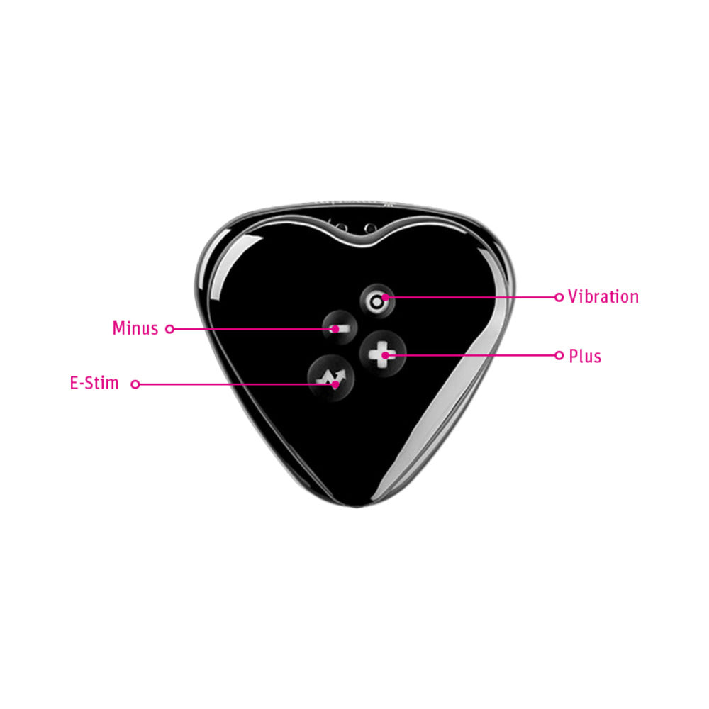 MYSTIM HEART''S DESIRE ESTIM LAY ON VIBRATOR BLACK