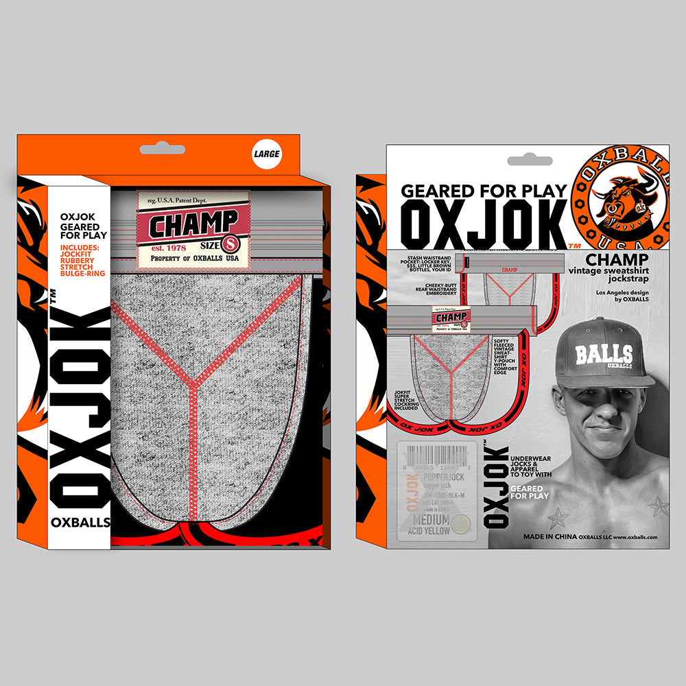 OXBALLS - OXJOK CHAMP VINTAGE SWEATSHIRT-JOCK GRAY HEATHER XL