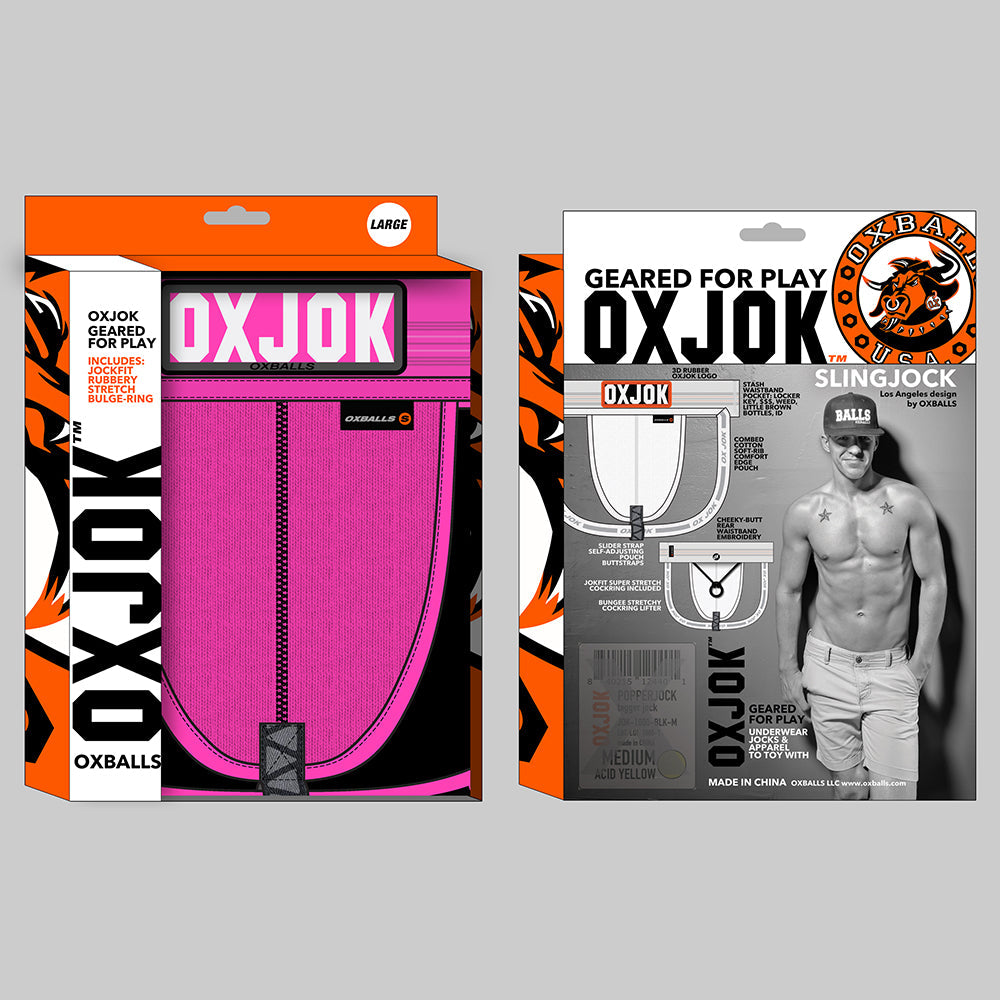 OXBALLS - OXJOK SLINGJOCK UPTHRUST SLIDER-STRAP JOCK PINK SKY 2XL
