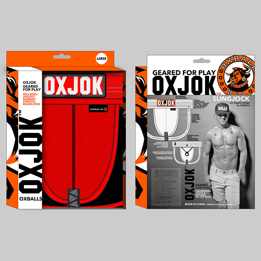 OXBALLS - OXJOK SLINGJOCK UPTHRUST SLIDER-STRAP JOCK RED HOT L