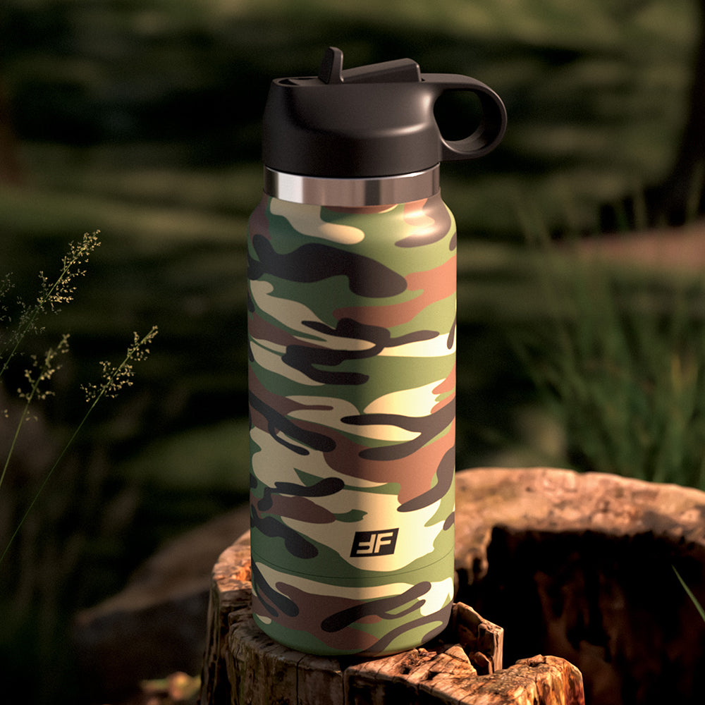 PDX BRANDS - PDX PLUS FAP FLASK HAPPY CAMPER DISCREET STROKER CAMO FROSTED