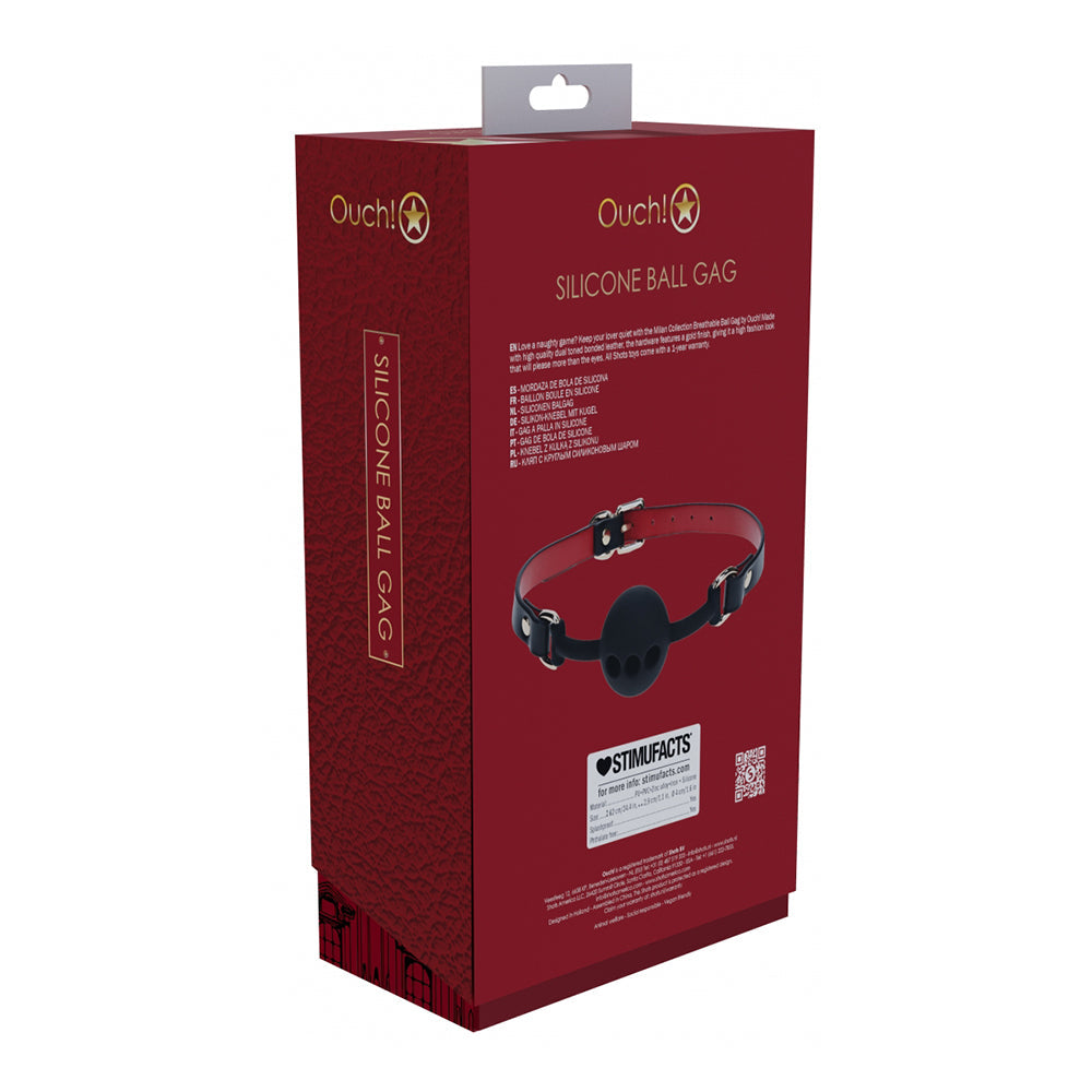 SHOTS - OUCH! INTERNATIONAL MILAN COLLECTION SILICONE BALL GAG