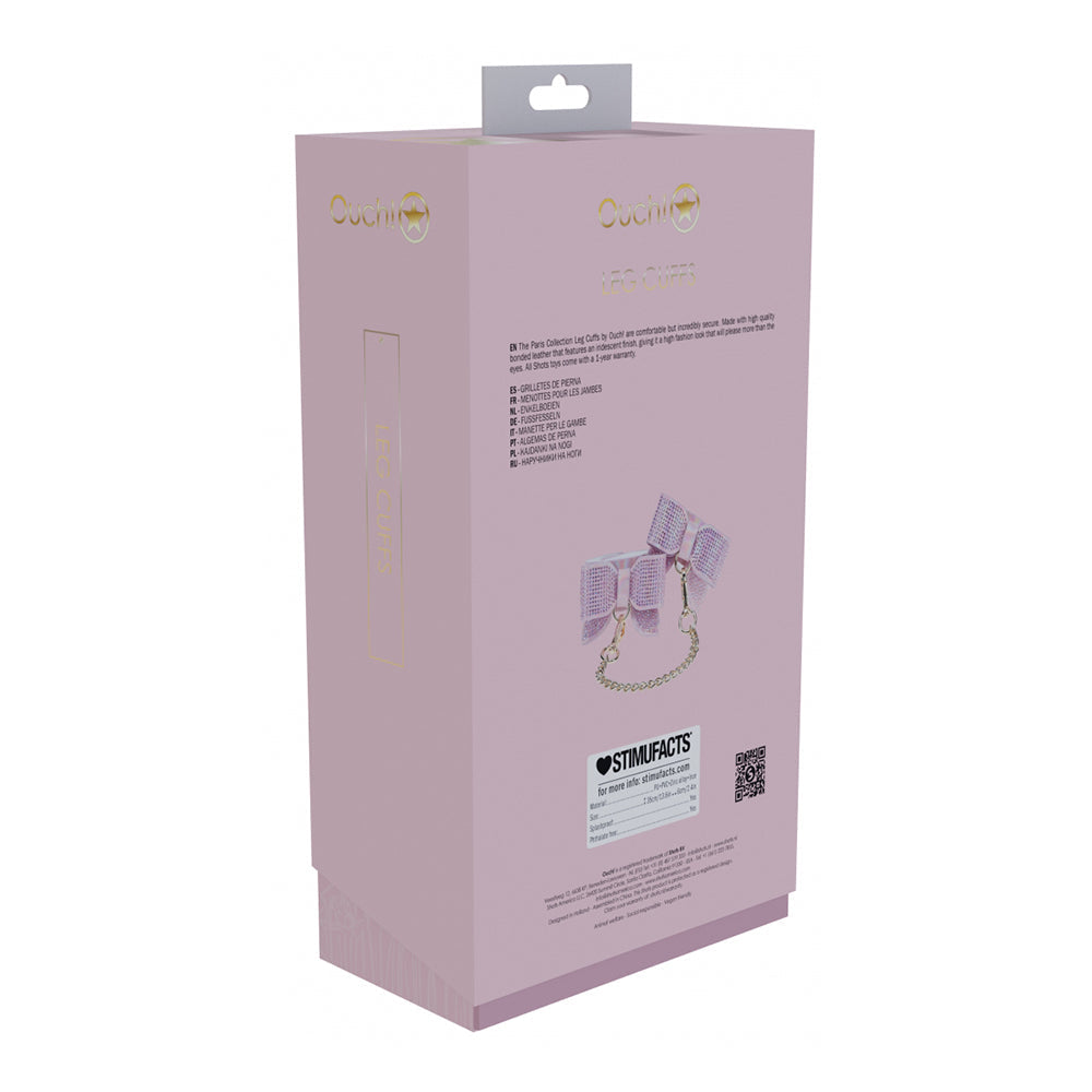 OUCH! INTERNATIONAL PARIS COLLECTION LEG CUFFS PINK