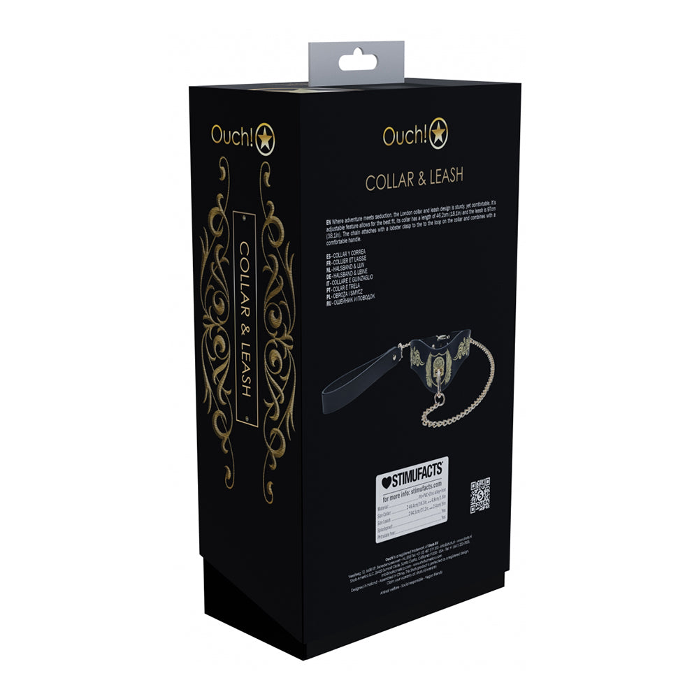 OUCH! INTERNATIONAL LONDON COLLECTION COLLAR WITH LEASH