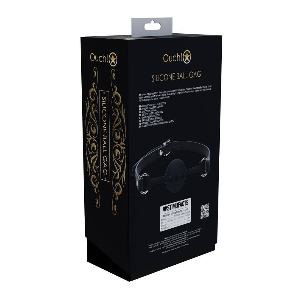 OUCH! INTERNATIONAL LONDON COLLECTION SILICONE BALL GAG