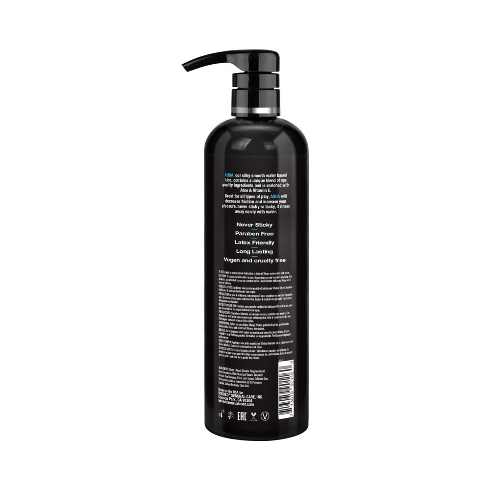 WICKED - AQUA WATER-BASED LUBRICANT 16 OZ.
