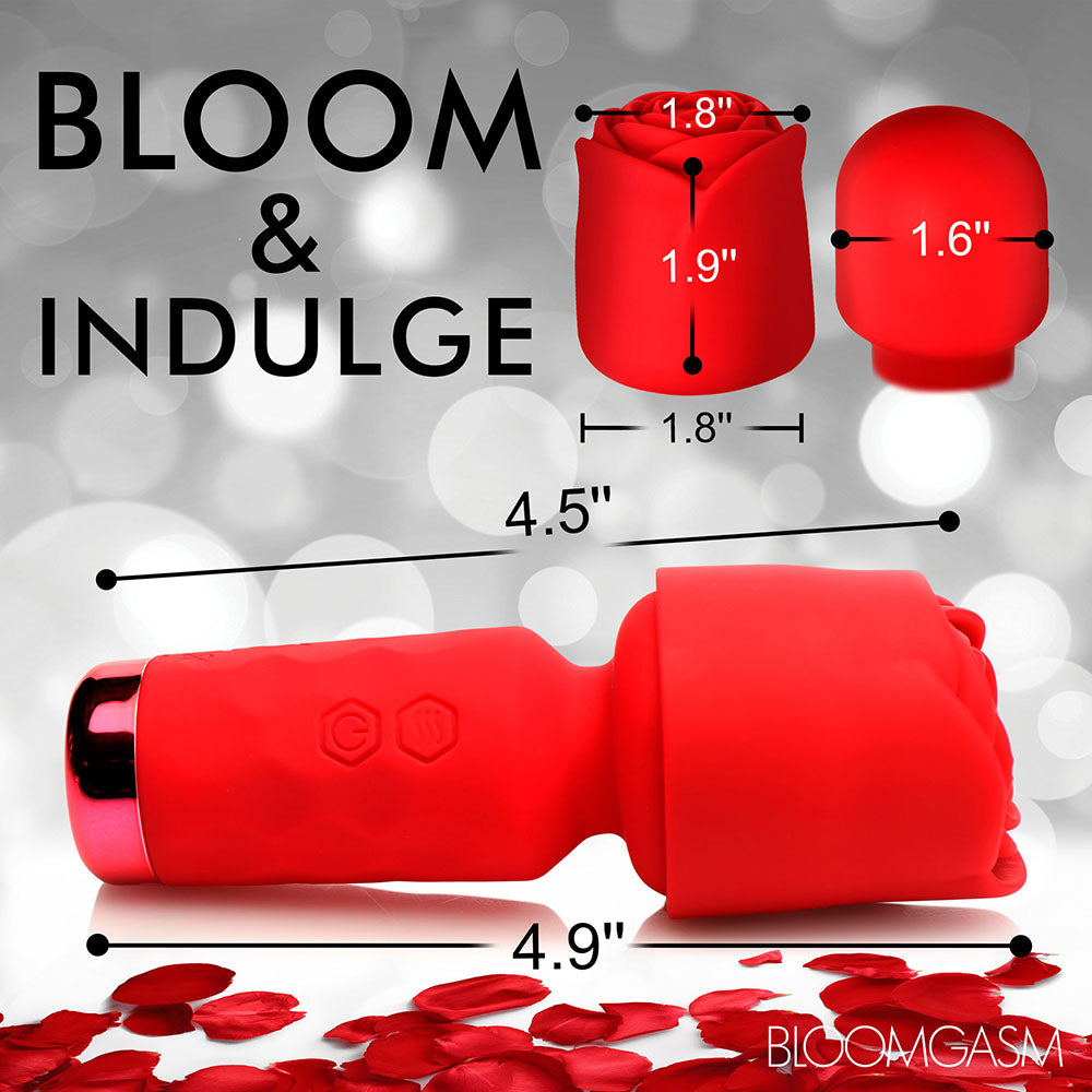 XR BRANDS - BLOOMGASM PLEASURE ROSE-PETITE MINI SILICONE ROSE WAND
