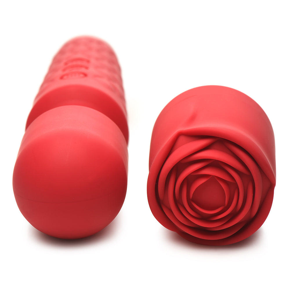 MARCAS XR - VARITA DE SILICONA BLOOMGASM PLEASURE ROSE 10X CON ACCESORIO DE ROSA