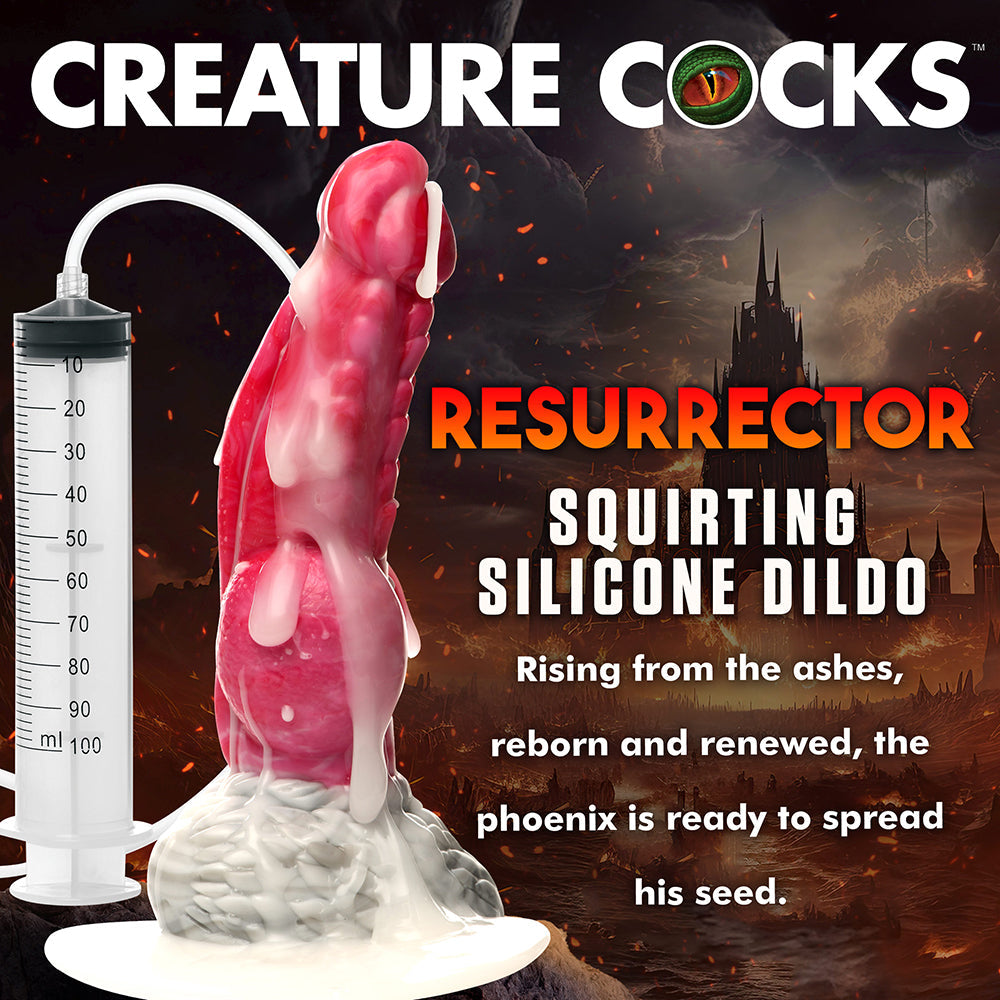 CREATURE COCKS RESURRECTOR PHOENIX SQUIRTING SILICONE DILDO