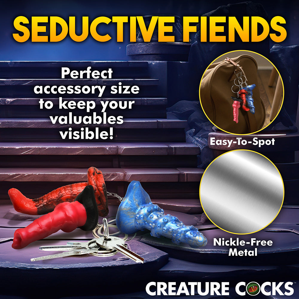 XR BRANDS - ENSEMBLE DE PORTE-CLÉS EN SILICONE CREATURE COCKS HELL-HOUND, LORD KRAKEN ET KING COBRA