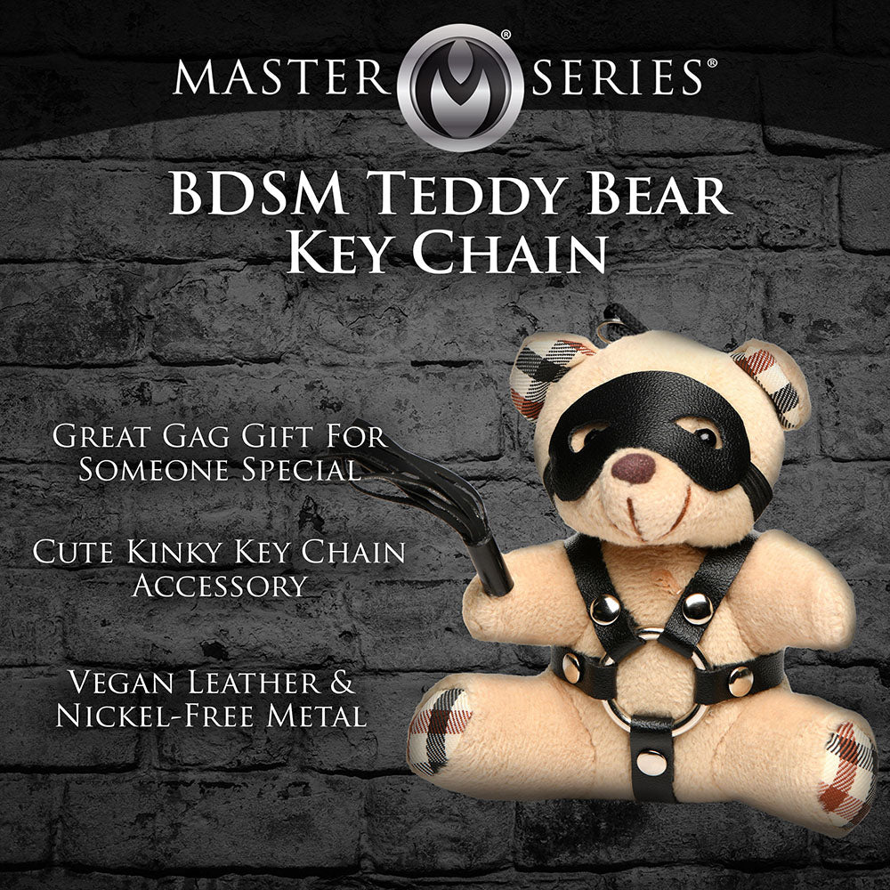 MASTER SERIES BDSM TEDDY BEAR KEYCHAIN