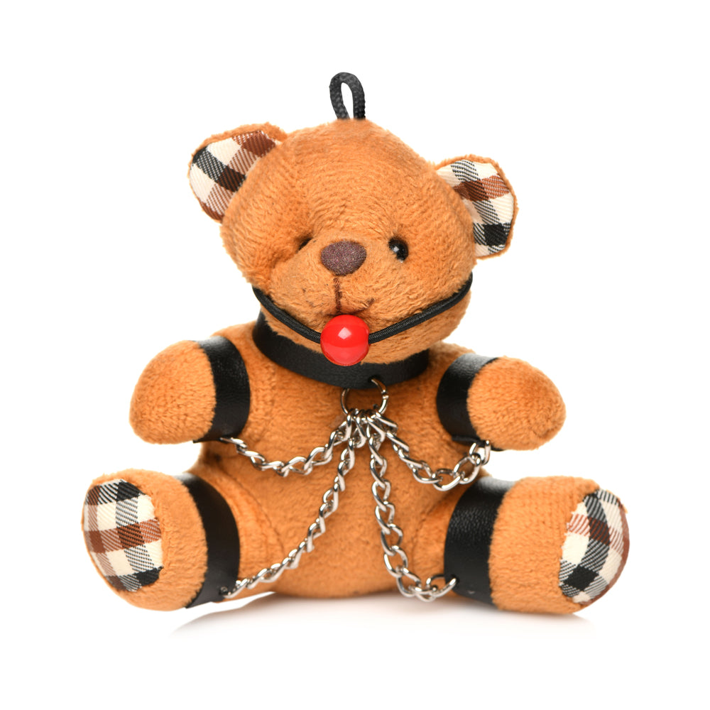 XR BRANDS - MASTER SERIES GAGGED TEDDY BEAR KEYCHAIN