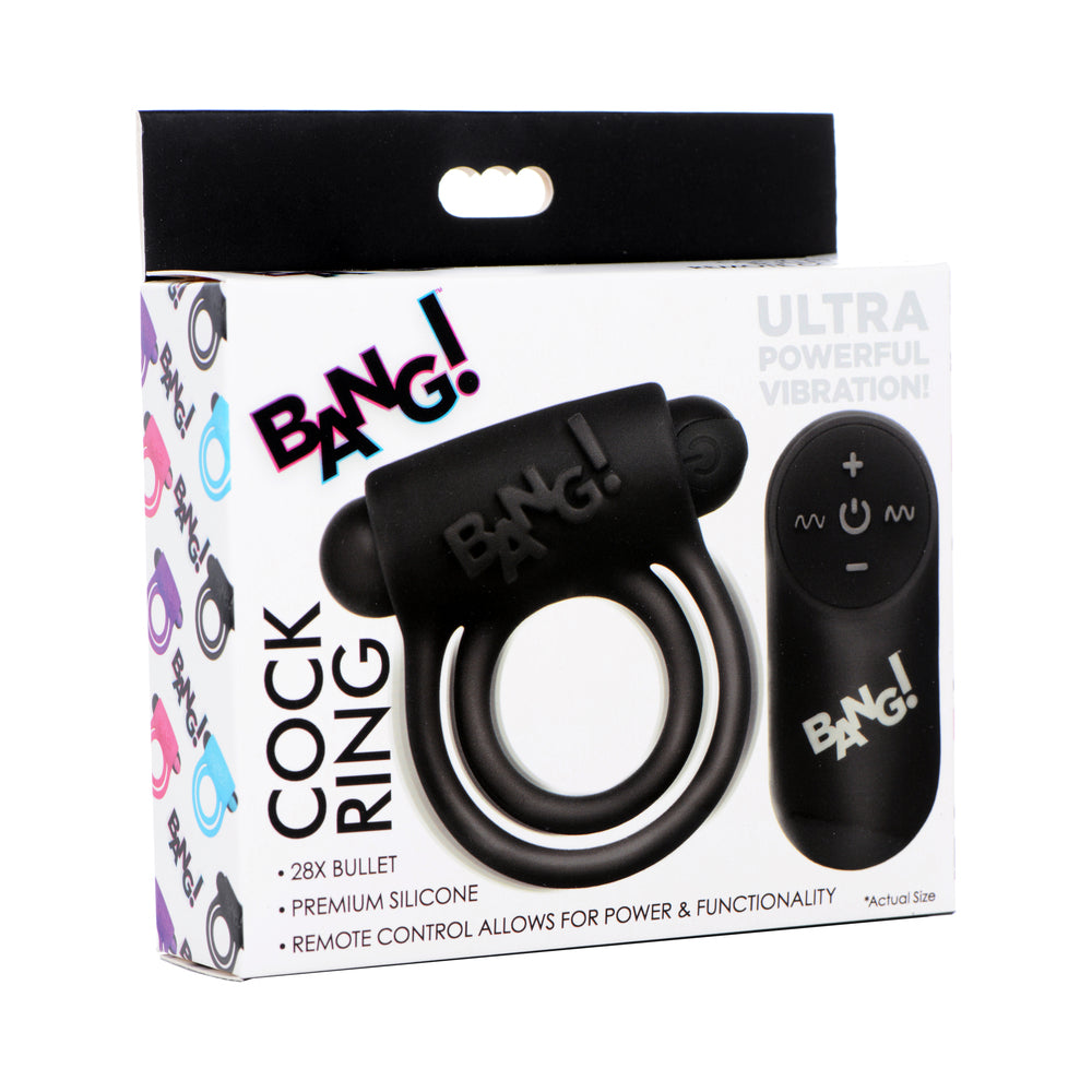 MARCAS XR - ANILLO PARA PENE DE SILICONA Y BALA BANG! CON CONTROL REMOTO