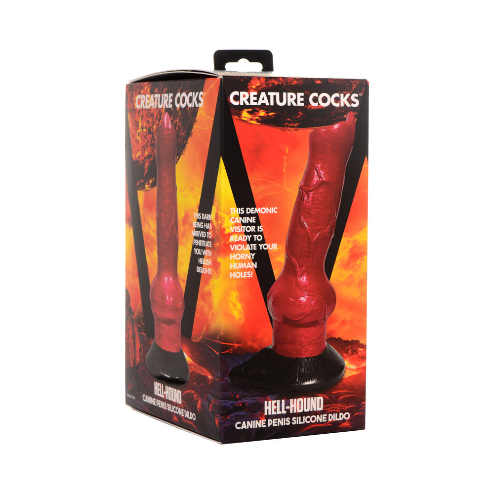 XR BRANDS - CREATURE COCKS HELL-HOUND CANINE PENIS SILICONE DILDO