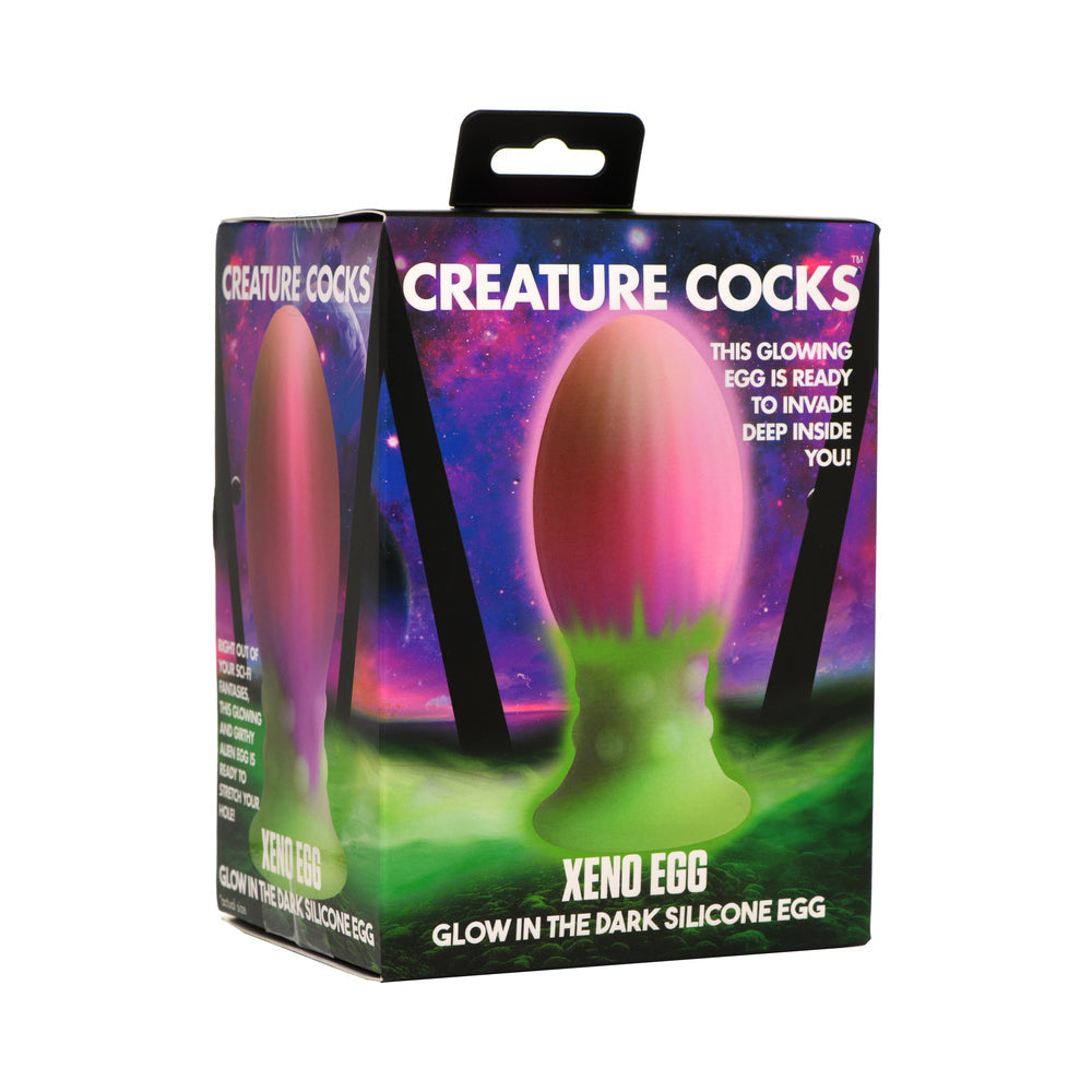 XR BRANDS - CREATURE COCKS XENO EGG GLOW-IN-THE-DARK SILICONE EGG